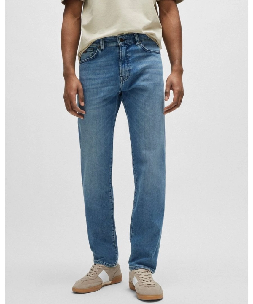 Hugo Boss Re Maine Mens Regular Fit Jeans in Blue Comfort-Stretch Denim NOS - Size 32W/34L